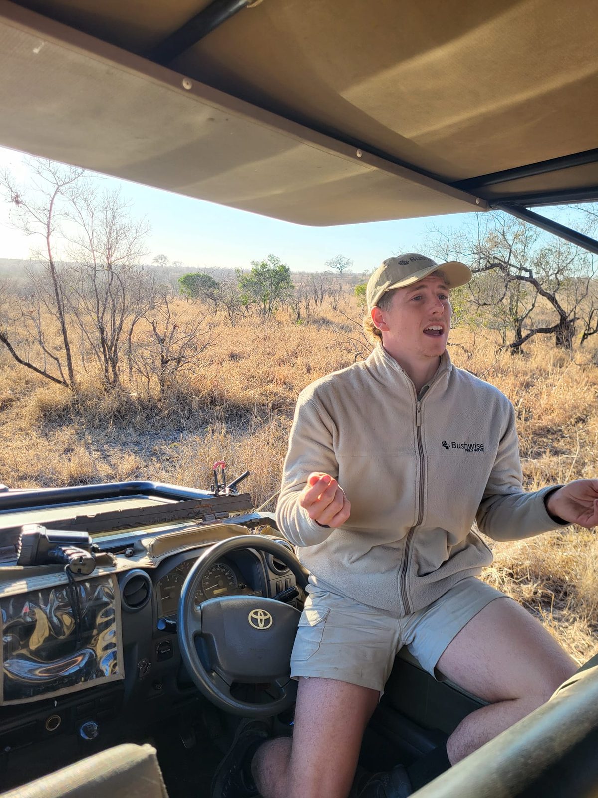 Charlie during safari guide training