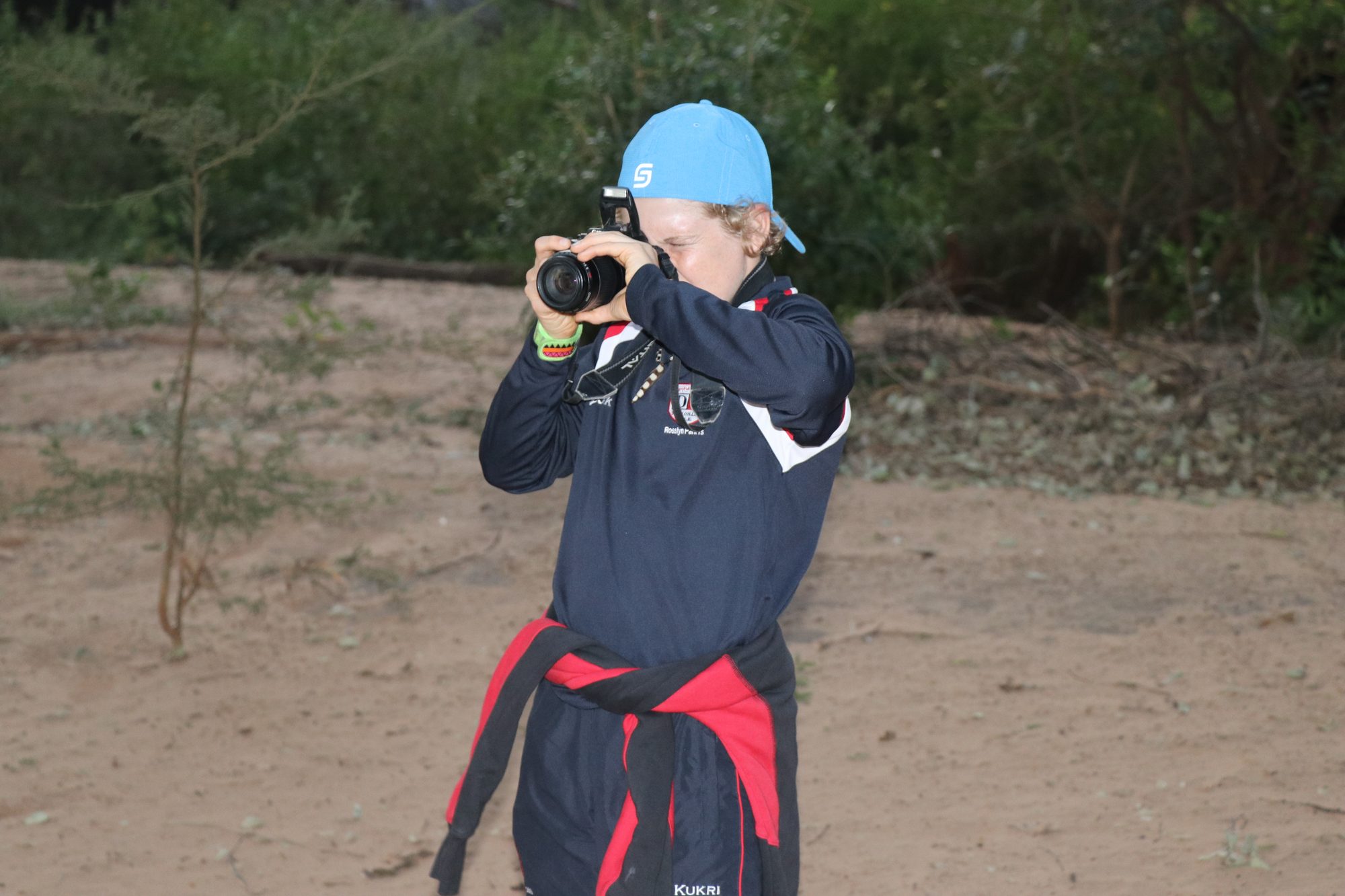 Charlie taking a photo in Samburu, age thirteen